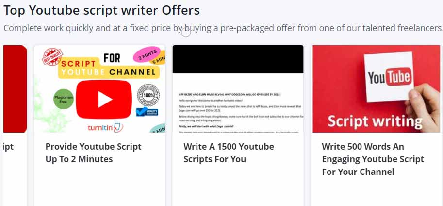 Image showing professional YouTube scriptwriters on PeoplePerHour